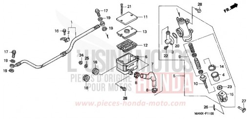 HAUPTBREMSE, HINTEN ZYLINDER NX650X de 1999